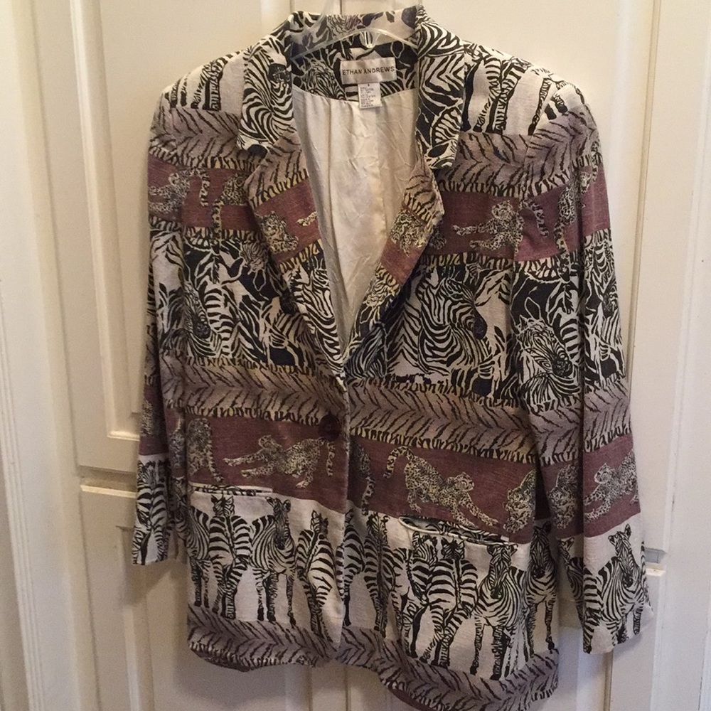 Animal print blazer